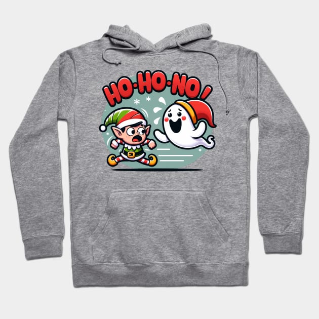 Ho ho ho christmas spirit ghost Hoodie by MZeeDesigns